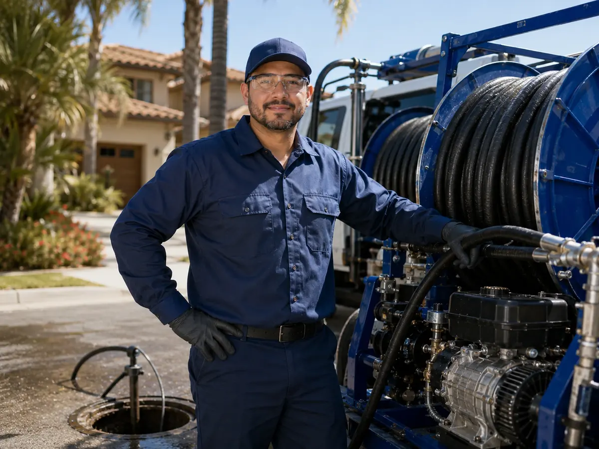 Hydro jet sewer cleaning in El Cerrito